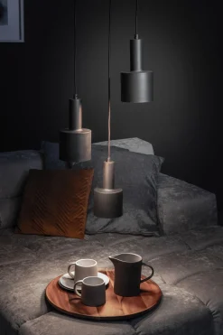 Hanglamp Sledge Metaal 3-Lichts Getrapt Zwart - Giga Meubel