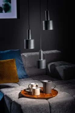 Hanglamp Sledge Metaal 3-Lichts Getrapt Zwart - Giga Meubel