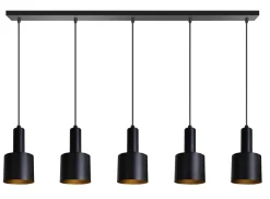 Hanglamp Sledge Metaal 5-Lichts Zwart - Giga Meubel