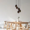 Hanglamp Smoked Bol 5-Lichts Zwart