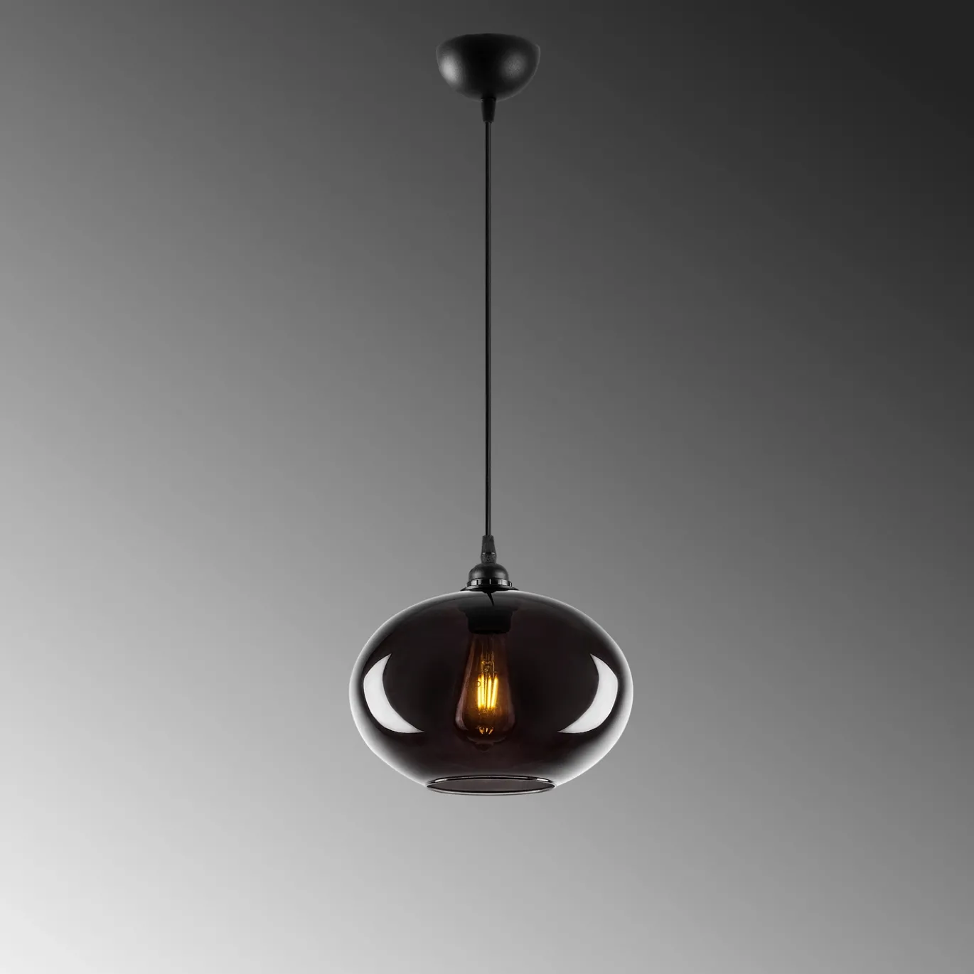 Hanglamp Smoked Glas Ø27cm