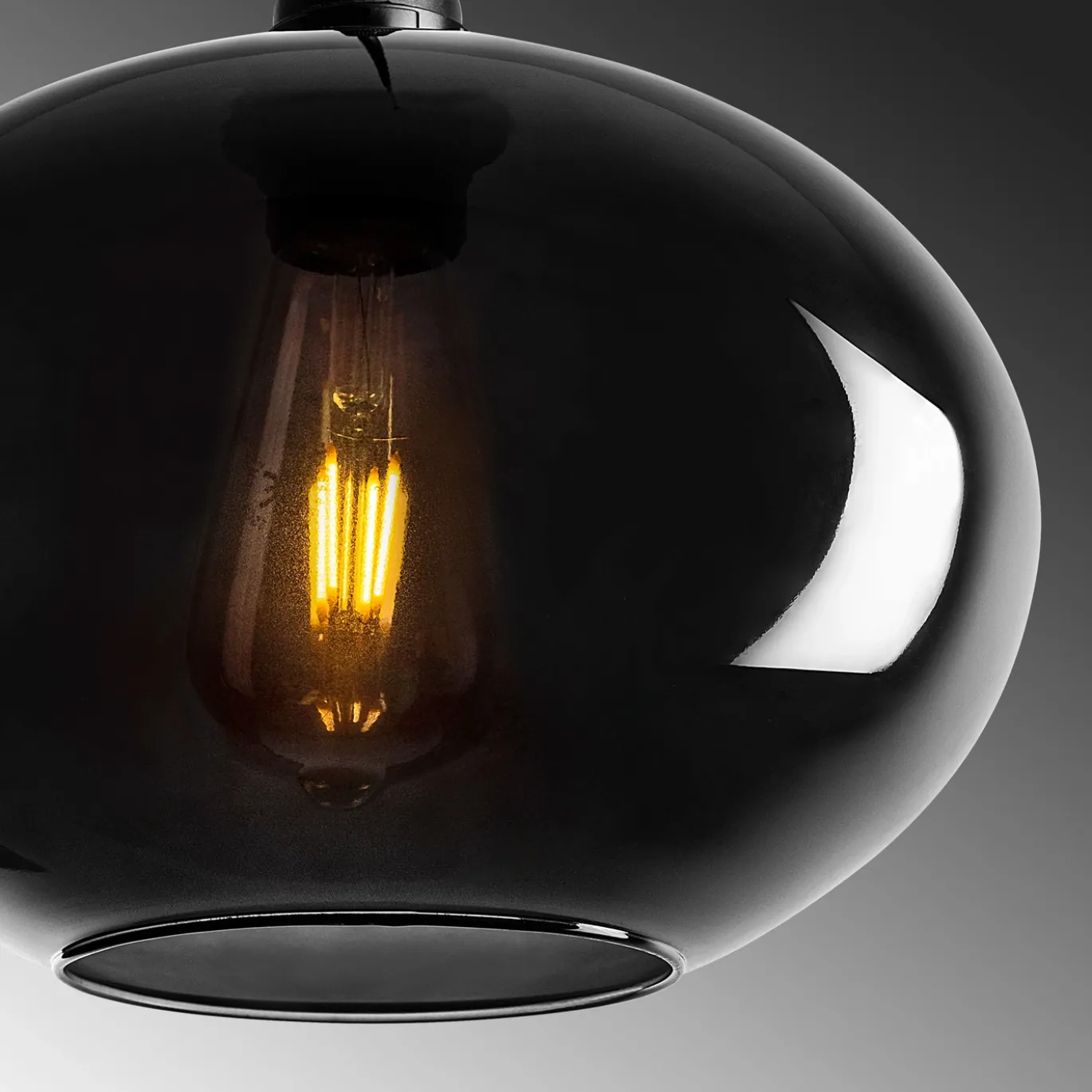 Hanglamp Smoked Glas Ø27cm