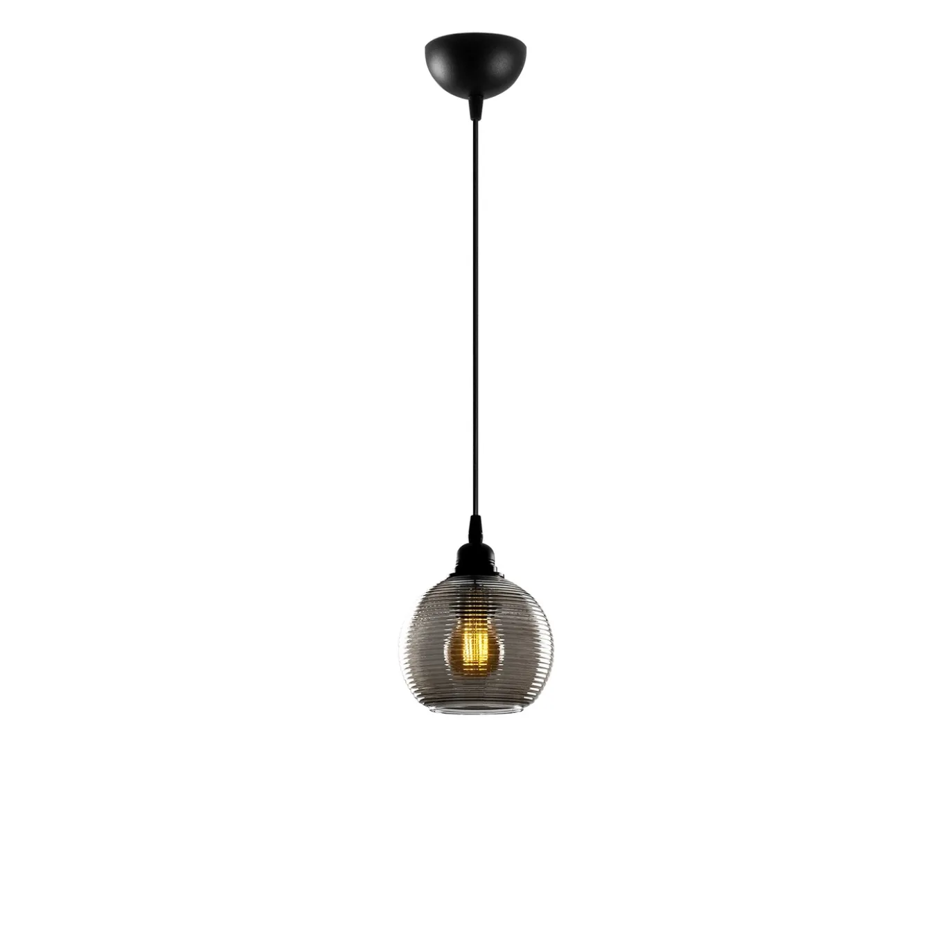 Hanglamp Smoked Rib Zwart