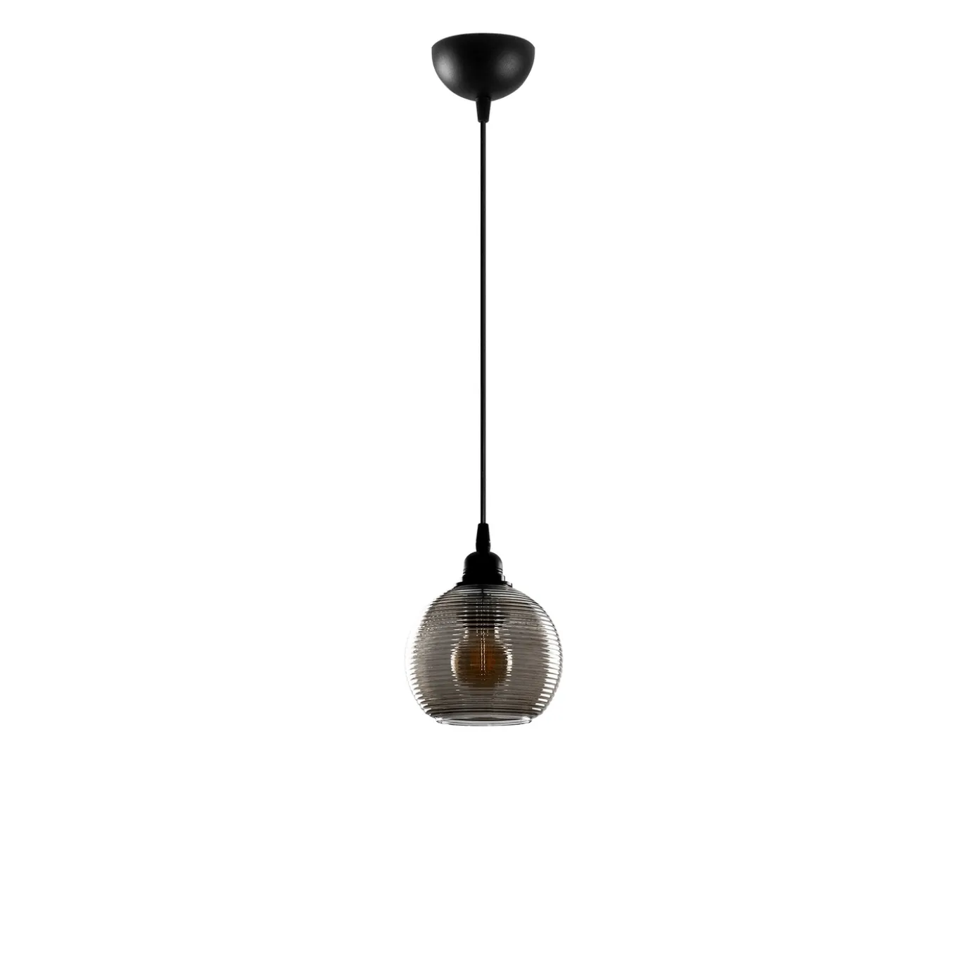 Hanglamp Smoked Rib Zwart