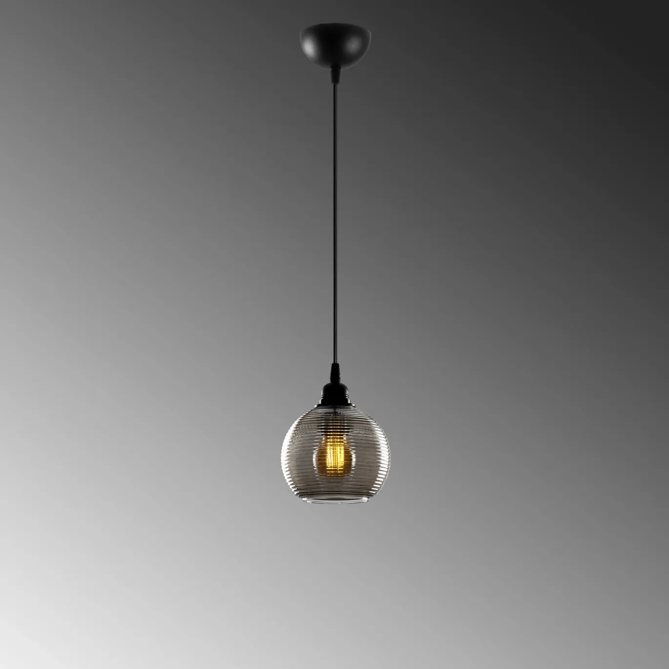 Hanglamp Smoked Rib Zwart