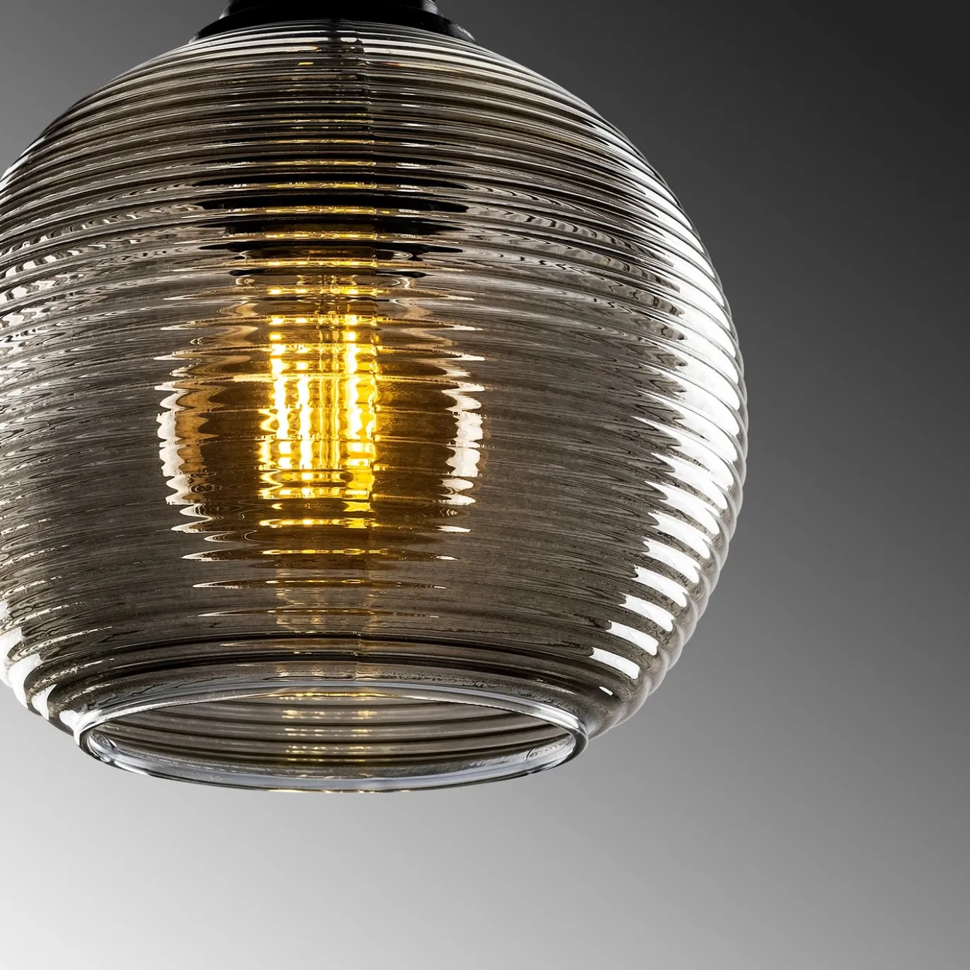 Hanglamp Smoked Rib Zwart