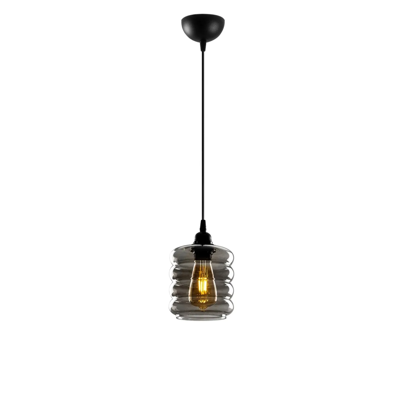 Hanglamp Smoked Tube Zwart