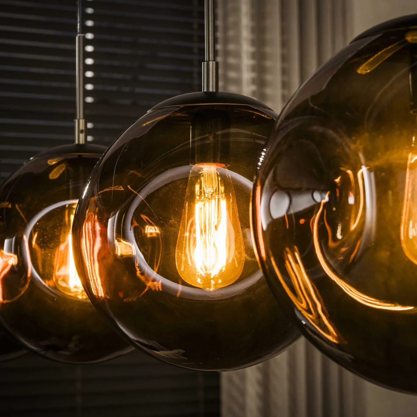 Hanglamp Stellar 4-lichts Sienna Bruin - Giga Meubel