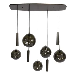 Hanglamp Stellar Pendel 5+4-lichts Sienna Bruin - Giga Meubel