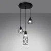 Hanglamp Suba 3-Lichts Getrapt Zwart - Giga Meubel