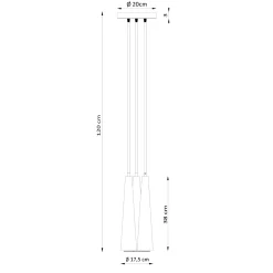 Hanglamp Sula 3-Lichts Getrapt Hout Naturel - Giga Meubel