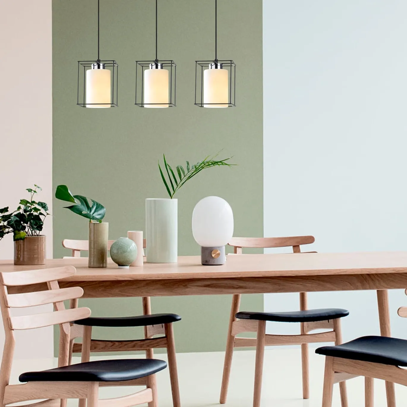 Hanglamp Swank 3-Lichts Zwart