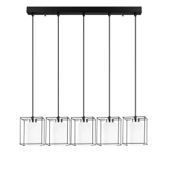 Hanglamp Swank 5-Lichts Zwart