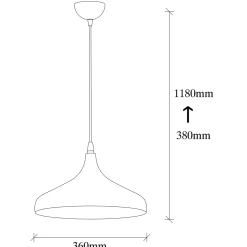 Hanglamp Tattoo Dish Zwart