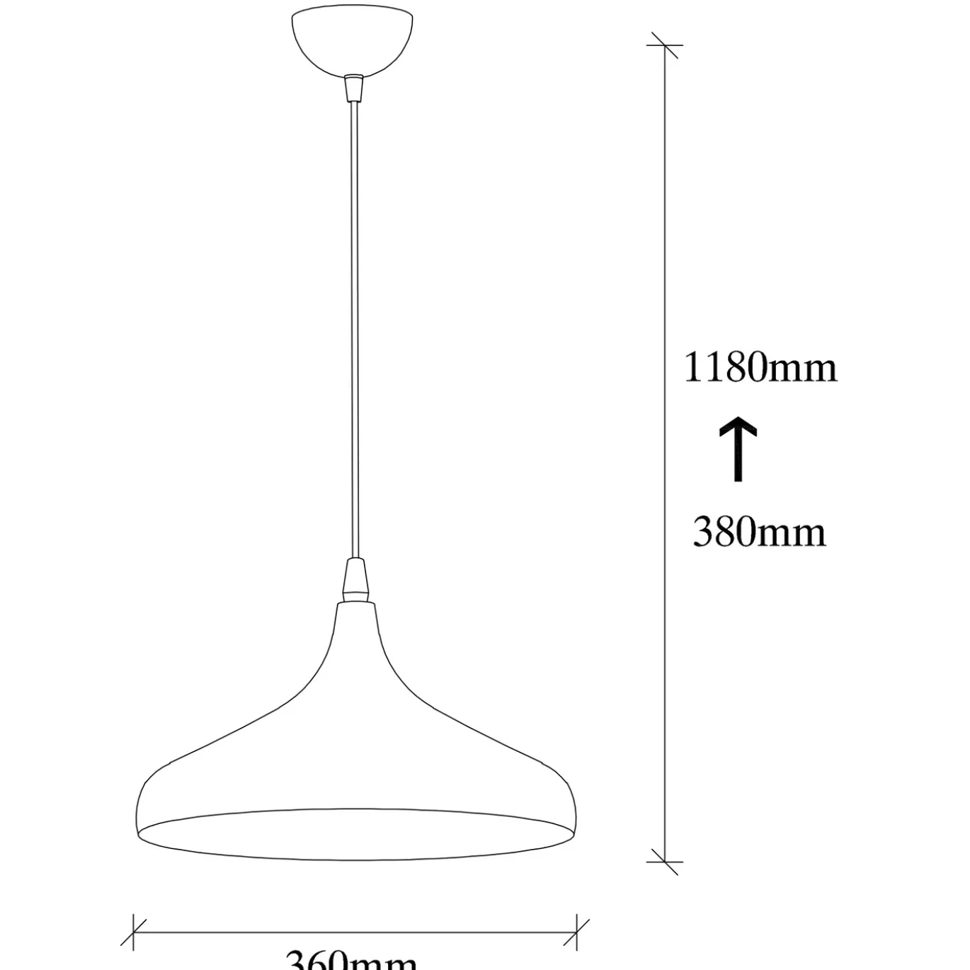 Hanglamp Tattoo Dish Zwart