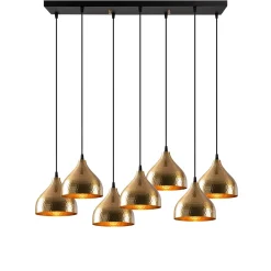 Hanglamp Tattoo Goud 7-Lichts