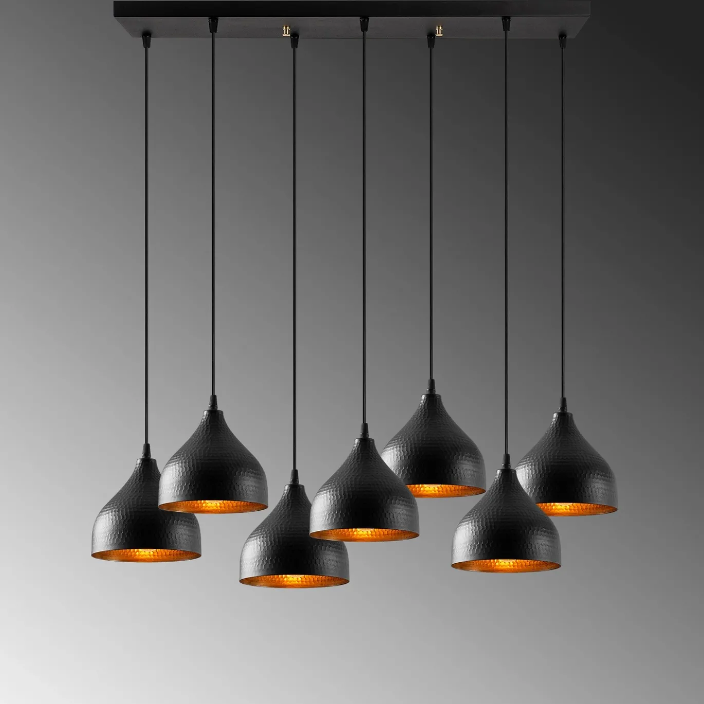 Hanglamp Tattoo Zwart 7-Lichts