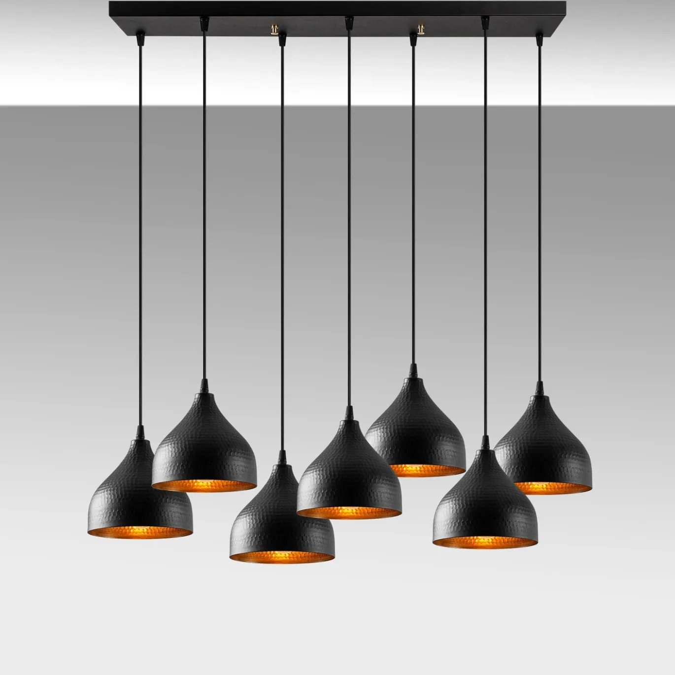 Hanglamp Tattoo Zwart 7-Lichts