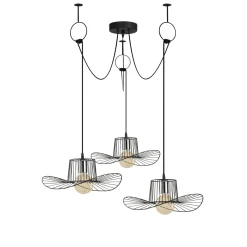 Hanglamp Tel Hat 3-Lichts Zwart