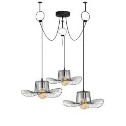 Hanglamp Tel Hat 3-Lichts Zwart