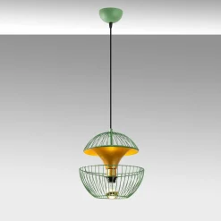 Hanglamp Telmander Groen/Goud