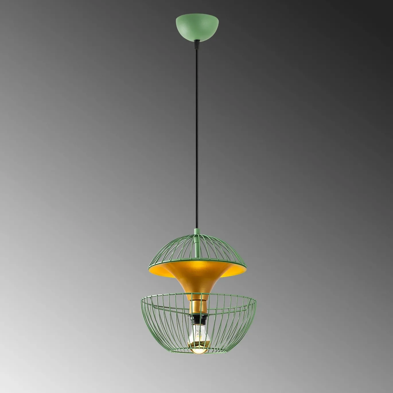 Hanglamp Telmander Groen/Goud