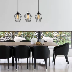 Hanglamp Tel Petal 3-Lichts Zwart
