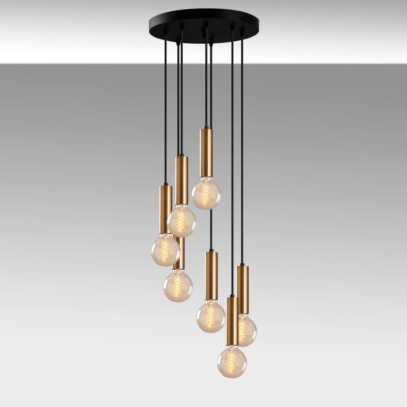 Hanglamp Tempo Goud 7-Lichts