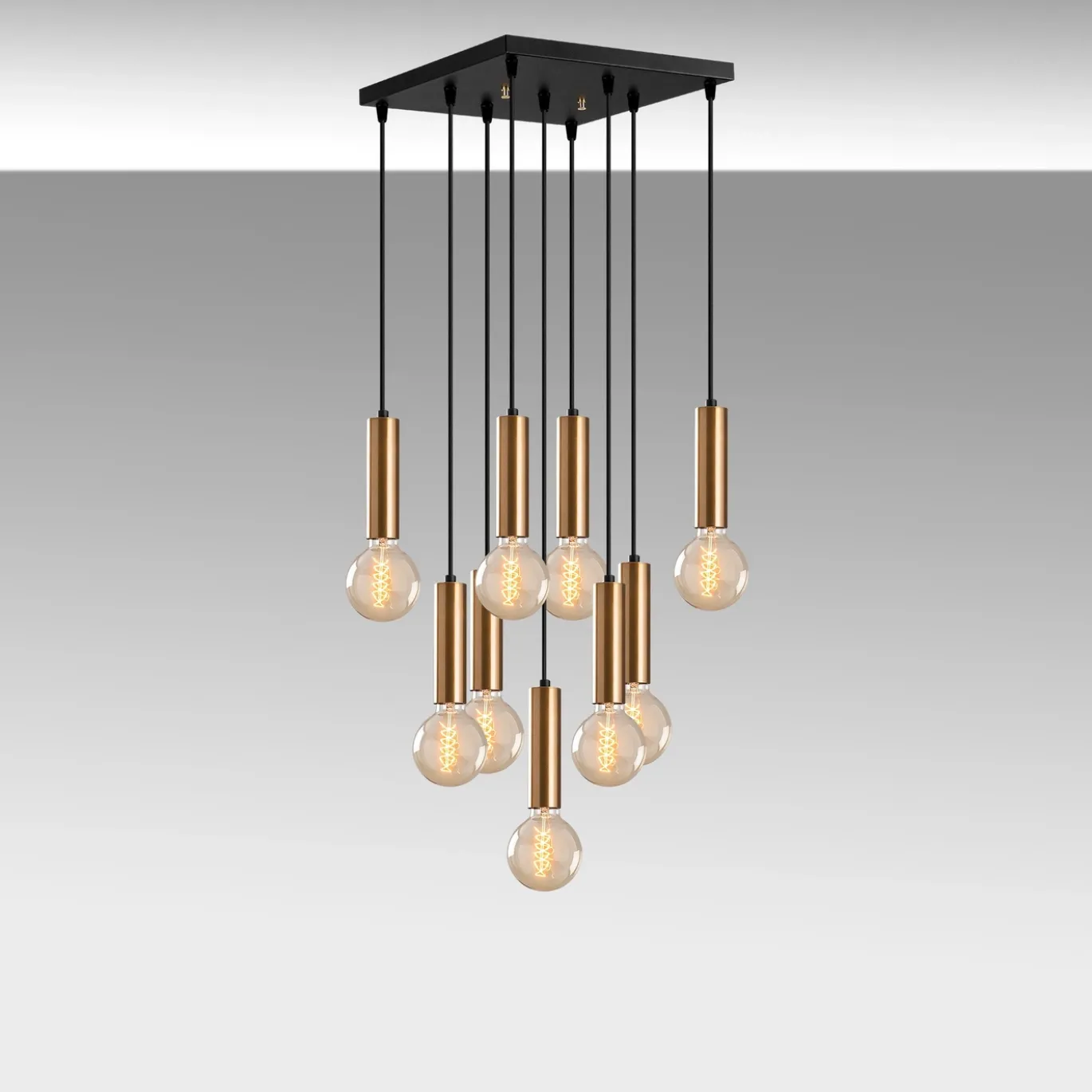 Hanglamp Tempo 9-Lichts Goud