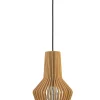 Hanglamp Tess Hout Naturel Ø20x32cm - Giga Meubel