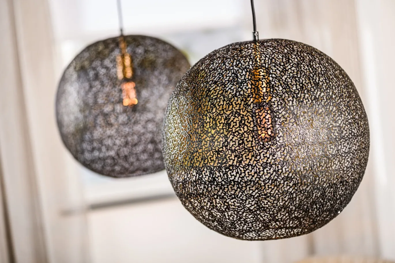 Hanglamp Truus 2-Lichts Zwart - Giga Meubel