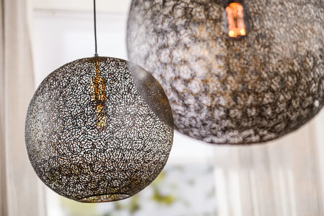 Hanglamp Truus 2-Lichts Zwart - Giga Meubel