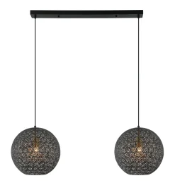 Hanglamp Truus 2-Lichts Zwart - Giga Meubel