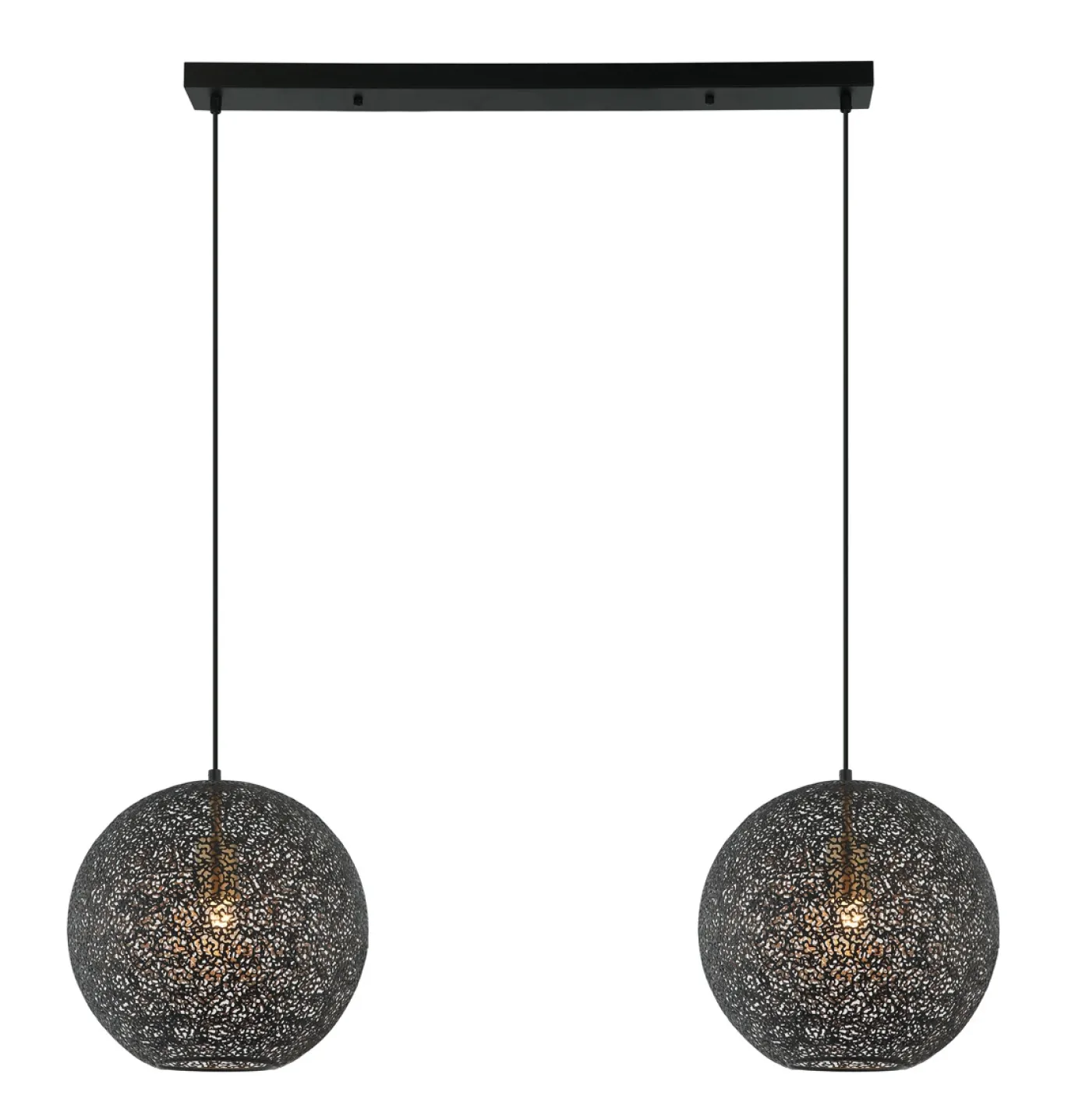 Hanglamp Truus 2-Lichts Zwart - Giga Meubel