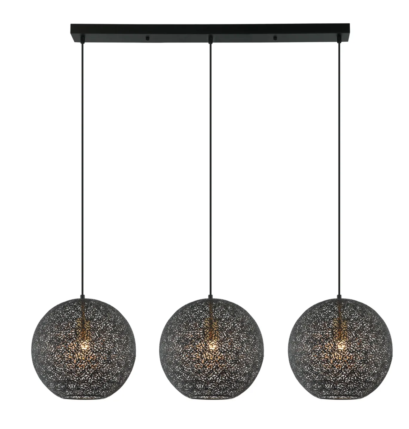 Hanglamp Truus 3-Lichts Zwart - Giga Meubel