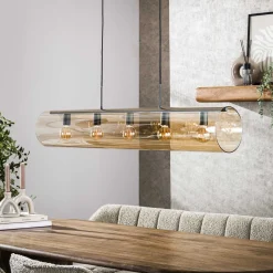 Hanglamp Tube Amber 5-Lichts - Giga Meubel