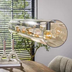 Hanglamp Tube Amber 5-Lichts - Giga Meubel