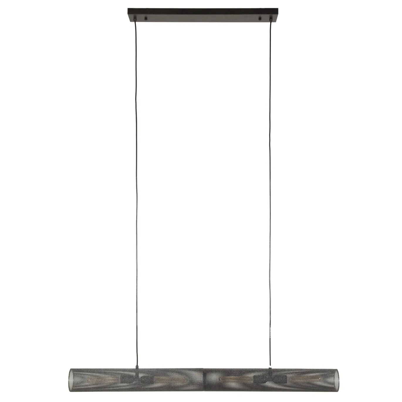 Hanglamp Tube Mesh Zwart 120cm - Giga Meubel