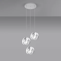 Hanglamp Tulos 3-Lichts Getrapt Wit - Giga Meubel