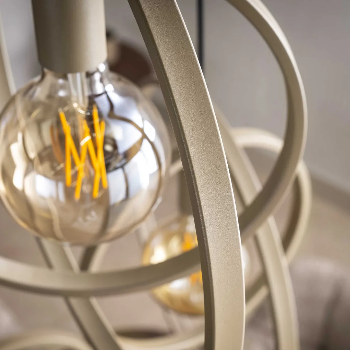Hanglamp Turn Around Getrapt 3-lichts Beige - Giga Meubel