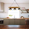 Hanglamp Uc Sapka Walnoot/Zwart 3-Lichts