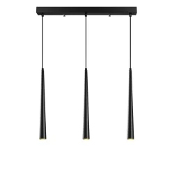 Hanglamp Ugur 3-Lichts Zwart