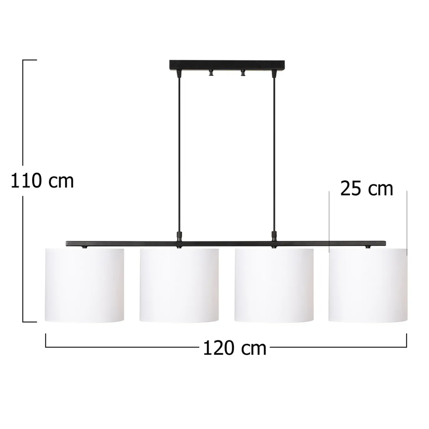 Hanglamp Valiz 4-Lichts Wit