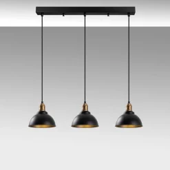 Hanglamp Varzan 3-Lichts Zwart