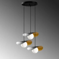 Hanglamp Vatoz Zwart/Goud 3-Lichts