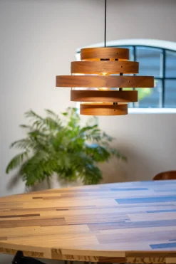 Hanglamp Walnut Hout Ø50cm M - Giga Meubel