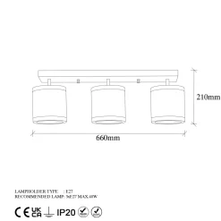 Hanglamp Way 3-Lichts Goud