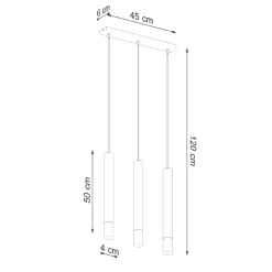 Hanglamp Wezyr 3-Lichts Wit - Giga Meubel