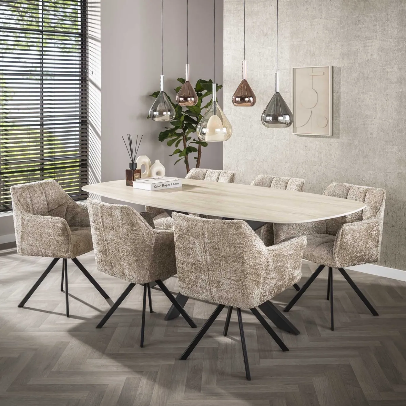 Hanglamp Wings 5-lichts Zwart - Giga Meubel