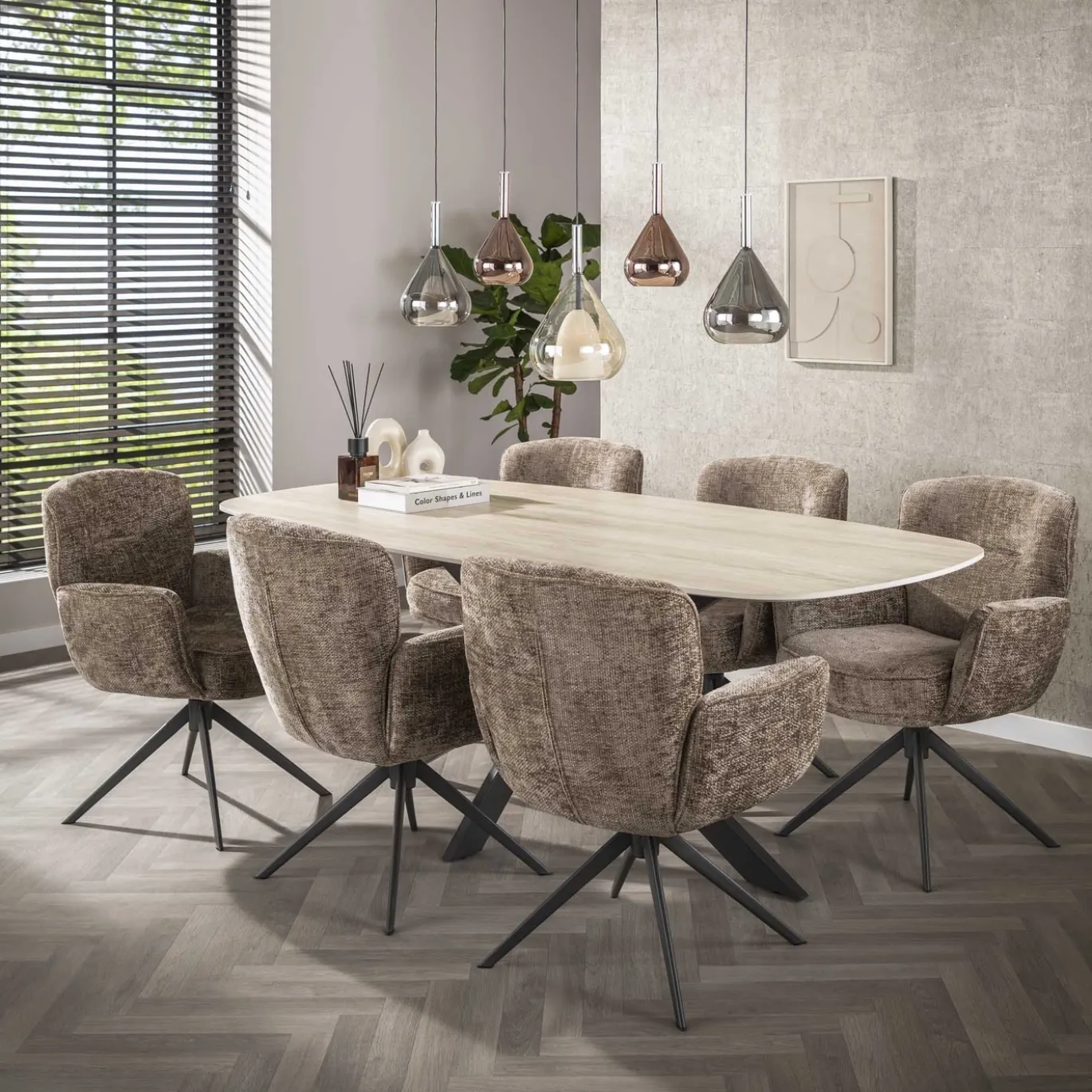 Hanglamp Wings 5-lichts Zwart - Giga Meubel